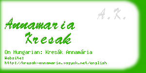 annamaria kresak business card